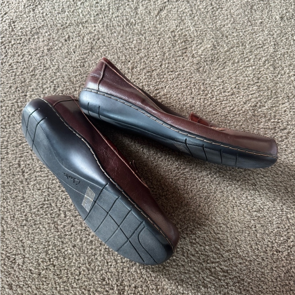 Clarks Brown Crocodile Pattern Loafers - image 3